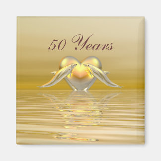 Aimant Dauphins et Coeur du Golden Anniversaire