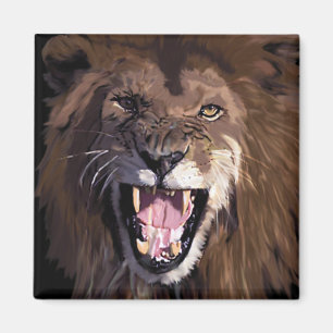 Aimant d'avertissement de lion