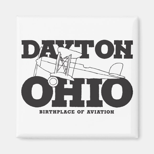 Aimant Dayton Ohio Art - Le lieu de naissance du design a (Devant)