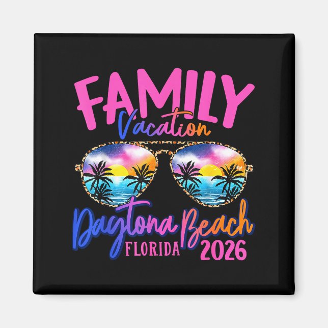 Aimant Daytona Beach Florida Vacation 2026 Matching Famil (Devant)