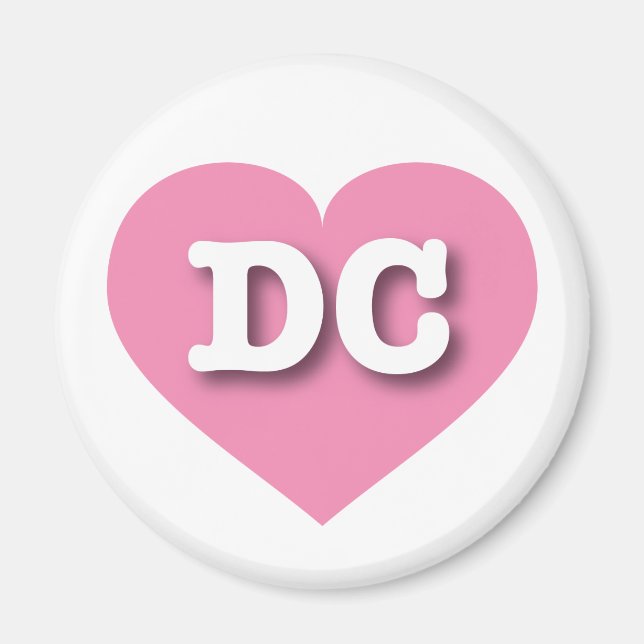 Aimant DC Pink Heart - J'aime DC (Devant)