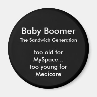 Aimant de baby-boomer - rond