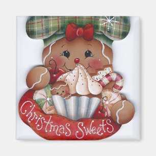 Aimant de bonbons à Noël de pain d'épice