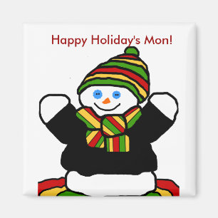 Aimant de bonhomme de neige de reggae