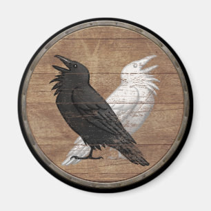 Aimant de bouclier de Viking - Ravens d'Odin