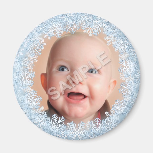 Aimant de cadre photo Snowflake (Devant)