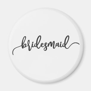 Aimant de calligraphie de mariage pour demoiselle 