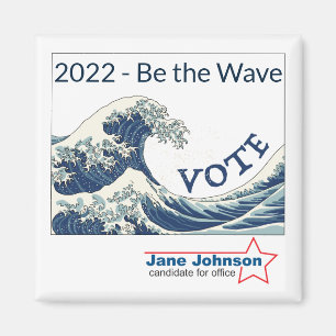 Aimant de campagne personnalisable 2024 Blue Wave