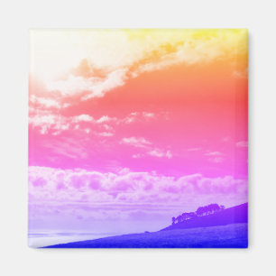 Aimant de Cape Town Paysage Couleurs Arc-en-ciel