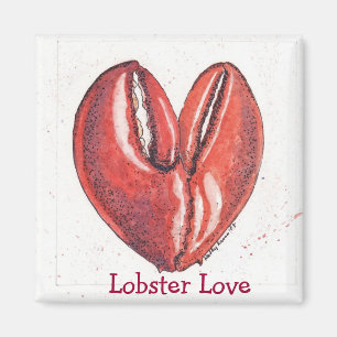 Aimant de carré d'amour de homard