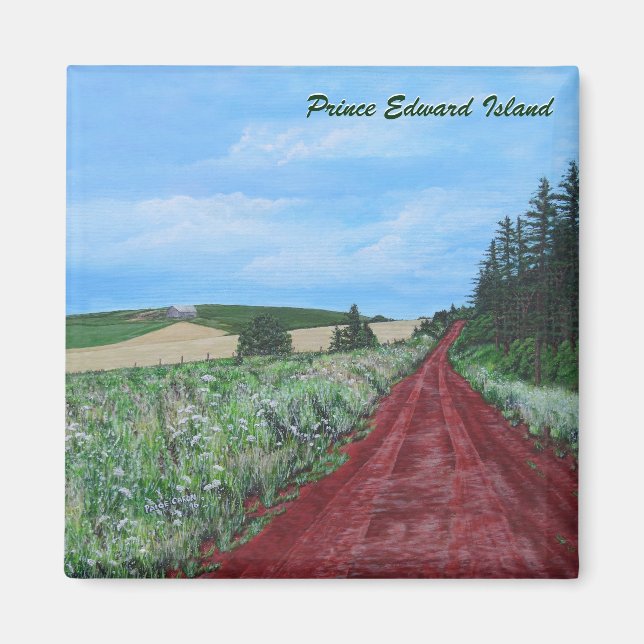 Aimant de carré de route de campagne (Devant)