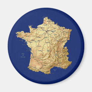 Aimant de carte de la France