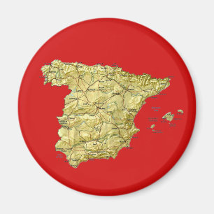 Aimant de carte de l'Espagne