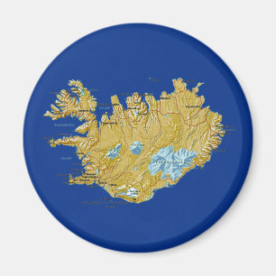 Aimant de carte de l'Islande