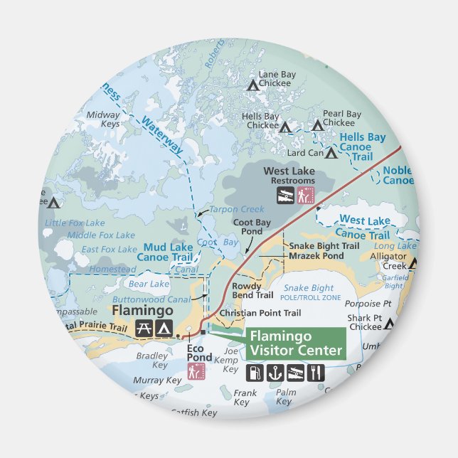 Aimant de carte de marais (Devant)