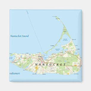 Aimant de carte de Nantucket