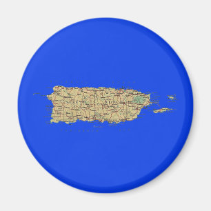 Aimant de carte de Porto Rico