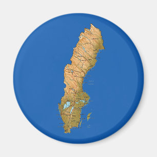 Aimant de carte de Suède