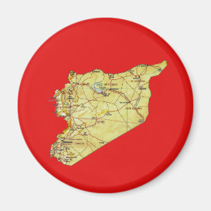 Aimant de carte de Syrie