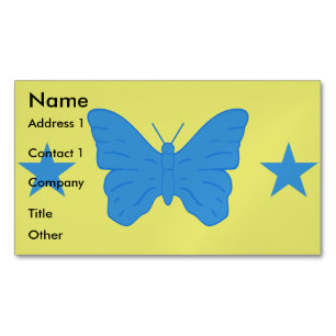 Aimant de carte de visite avec drapeau de Bady Bas