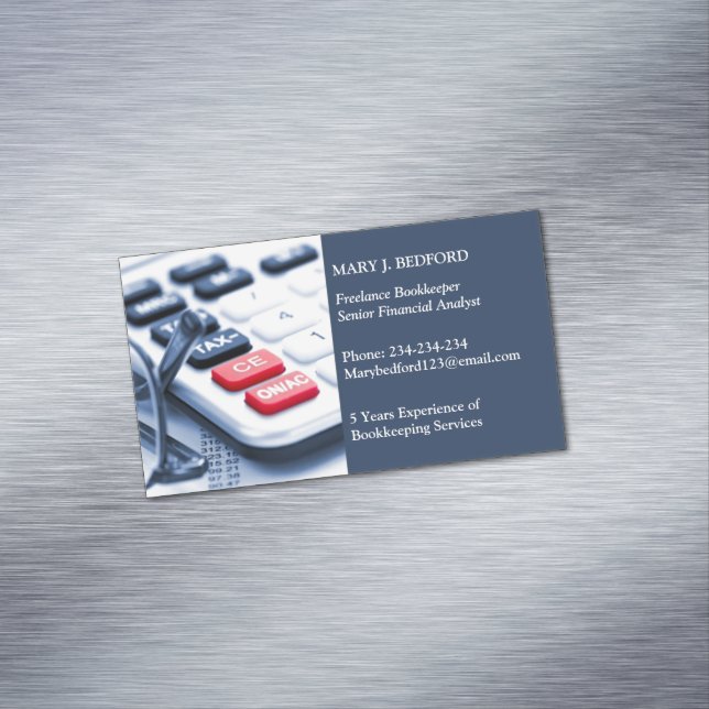 Aimant de carte de visite comptable (In Situ)
