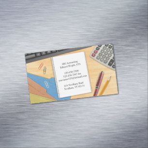 Aimant de carte de visite du bureau de comptabilit