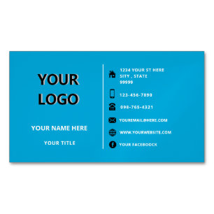 Aimant de carte de visite personnalisée avec logo