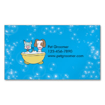 Aimant de carte de visite pour toiletteur d'animau