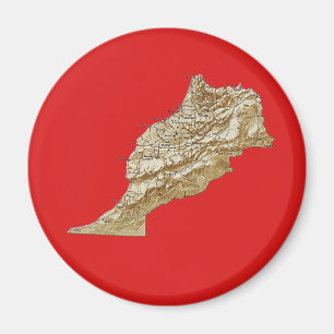 Aimant de carte du Maroc