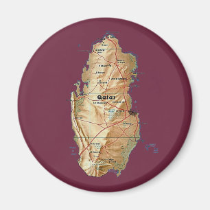 Aimant de carte du Qatar