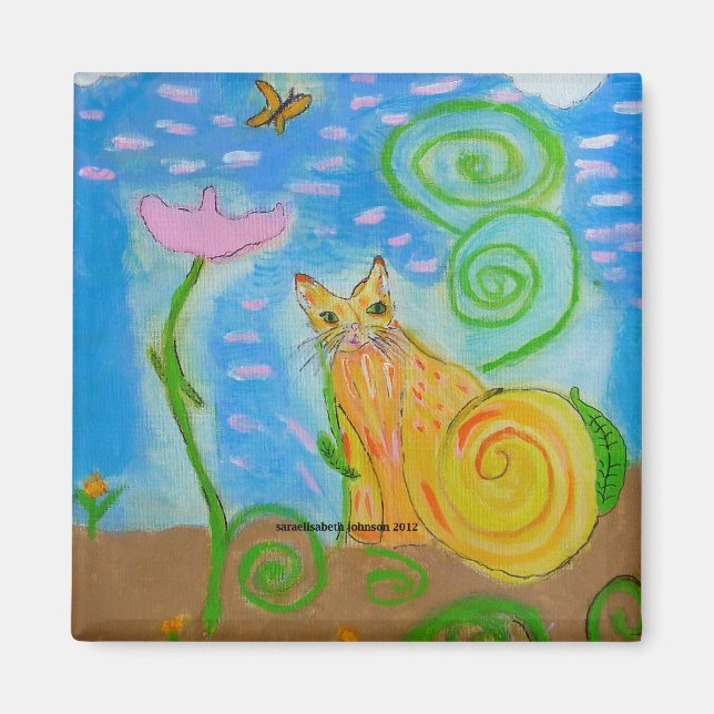 Aimant de chat coloré de Vénus (Devant)