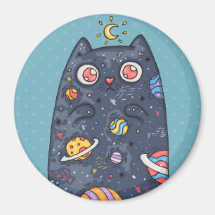 Aimant de chat espace