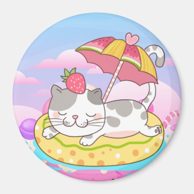 Aimant de chat mignon (Devant)