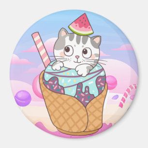 Aimant de chat mignon