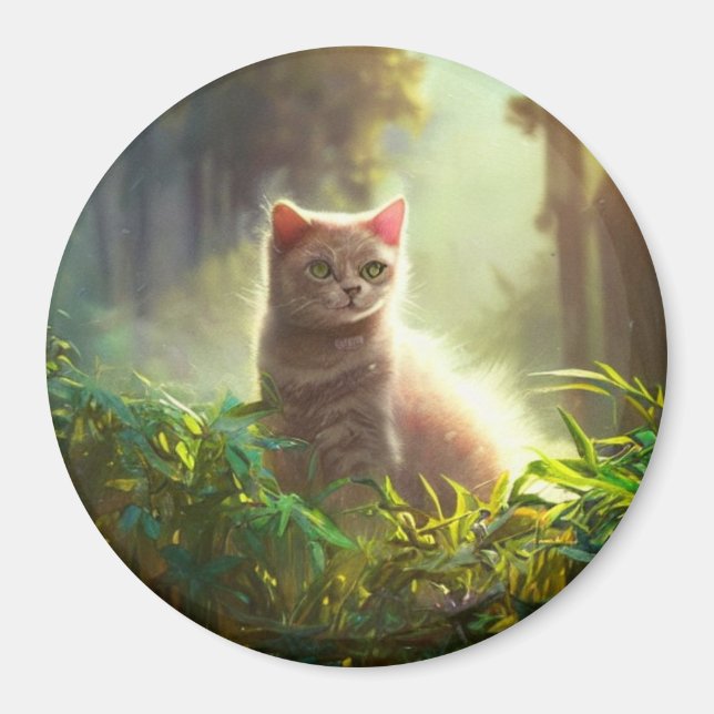 Aimant de chat mignon (Devant)