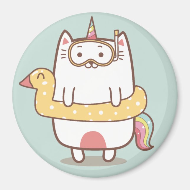 Aimant de chat Unicorne (Devant)