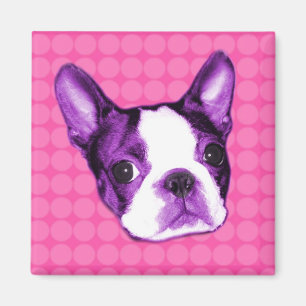 Aimant de chiot de Boston Terrier de point de