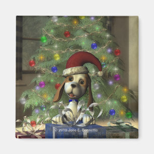 Aimant de chiot de Noël
