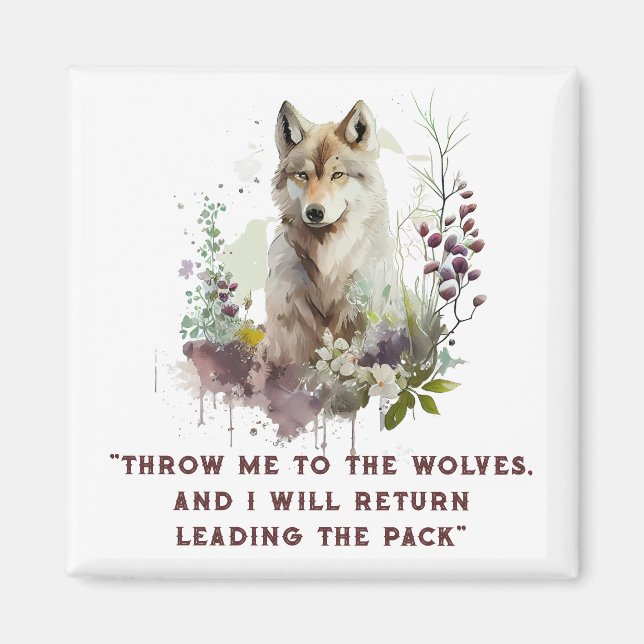 Aimant de citation de loup (Devant)