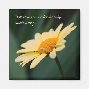 Aimant de citation inspirationnel Fleur de marguer