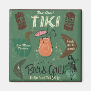 Aimant de cocktail de Tiki Bar&Grill