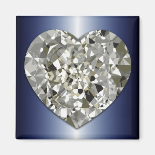Aimant de coeur diamant étincelant