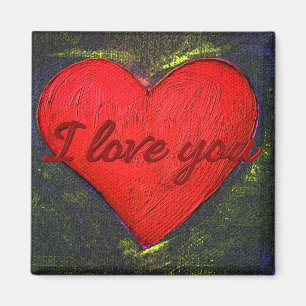 Aimant de coeur peint