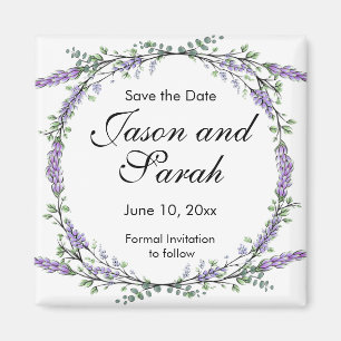 Aimant de collection d'aquarelle de lavande eucaly