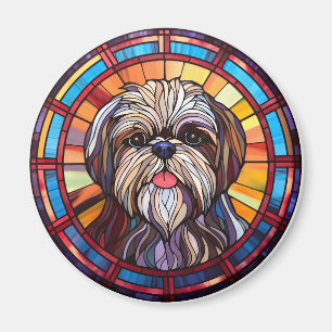 Aimant de conception de chien en verre tendu