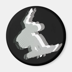 Aimant de conception de logo de surf des neiges