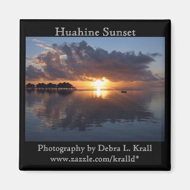 Aimant de coucher de soleil Huahine (Devant)
