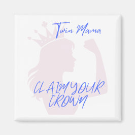 Aimant de couronne de maman jumelle