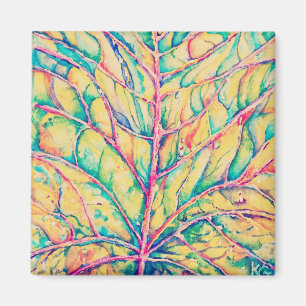 Aimant de coutume de feuille d'automne d'aquarelle
