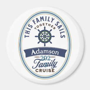 Aimant de croisière familiale personnalisable